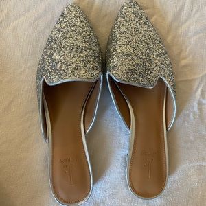 JCREW sparkly Mules. NWOT